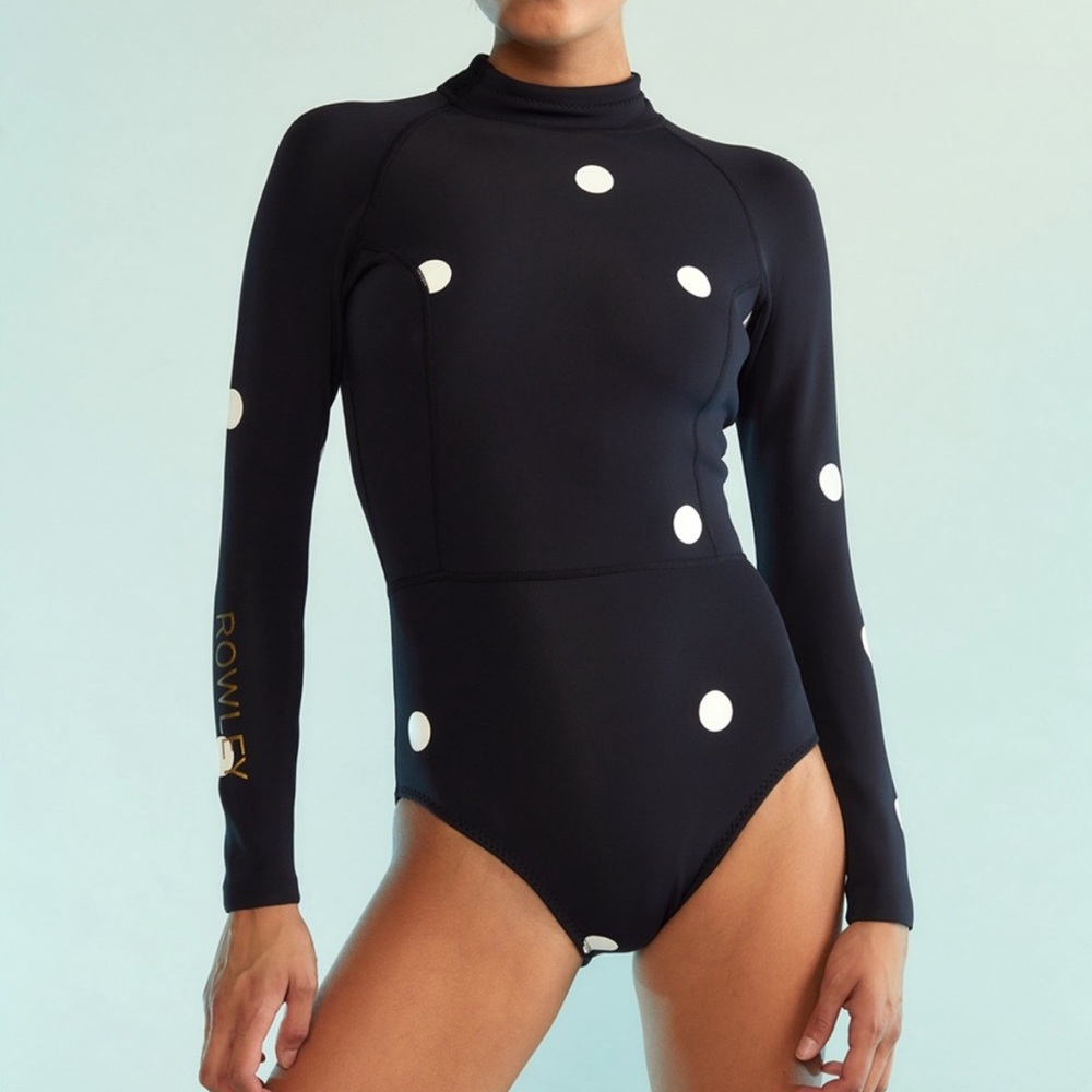Cynthia Rowley Black & White polka Dot 2mm Neoprene Wetsuit